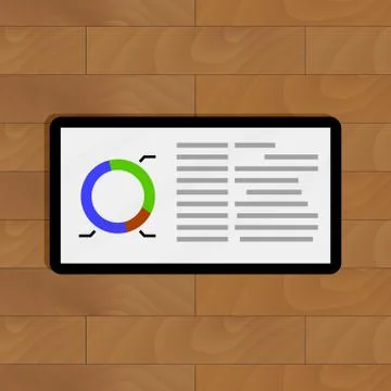 Forecast in graph on tablet Stock Illustration