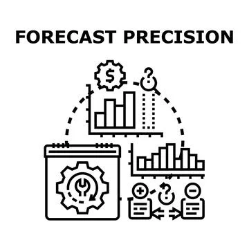 Forecast precision concept vector illustration with data analysis イラスト素材