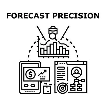 Forecast precision planning business strategy concept Stock Illustration