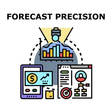 Forecast precision planning business strategy concept Stock Illustration