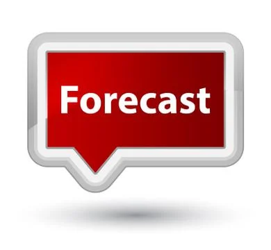 Forecast prime red banner button Stock Illustration
