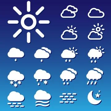 Forecast Signs Set Illustration