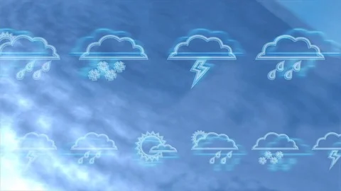 Forecast weather clouds sky storm Stock Footage 90685820