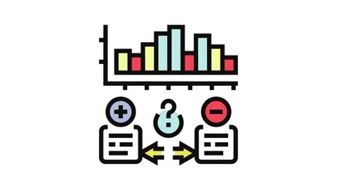 Forecasting business process color icon animation Video stock 326110549