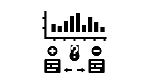 Forecasting business process glyph icon animation Video stock 326147677