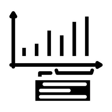 Forecasting business process glyph icon vector illustration Illustrazione stock
