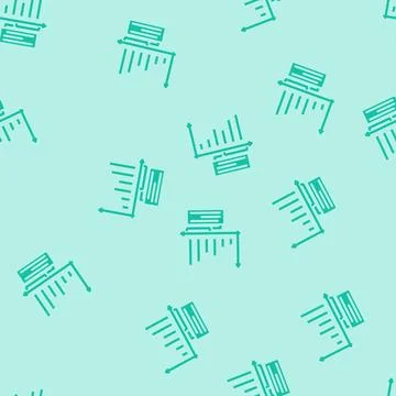 Forecasting business process glyph vector seamless pattern Illustrazione stock