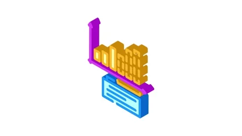 Forecasting business process isometric icon animation Stock Footage 327284188