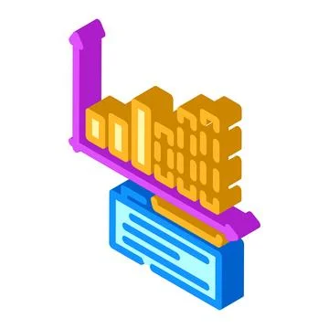 Forecasting business process isometric icon vector illustration Stock Illustration