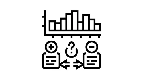 Forecasting business process line icon animation Stock Footage 326127584