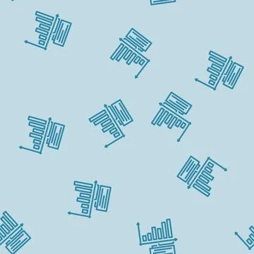 Forecasting business process line vector seamless pattern 스톡 일러스트