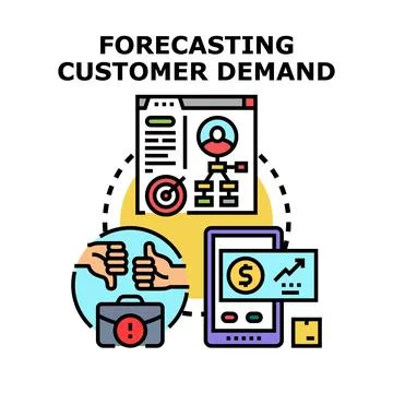 Forecasting customer demand analytics and business strategy Stock Illustration