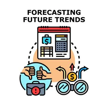 Forecasting future trends concept for business planning Illustration