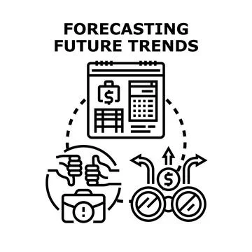 Forecasting future trends concept for business planning Stock Illustration