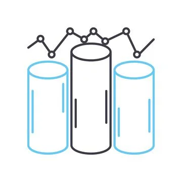 Forecasting model line icon, outline symbol, vector illustration, concept sign Stock Illustration