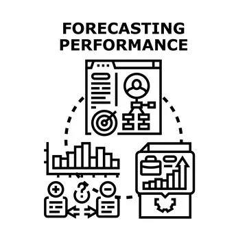 Forecasting performance for business growth and strategic planning イラスト素材