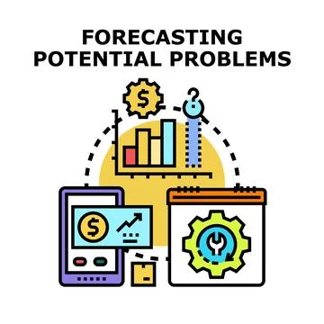 Forecasting potential problems for business strategy planning Stock Illustration