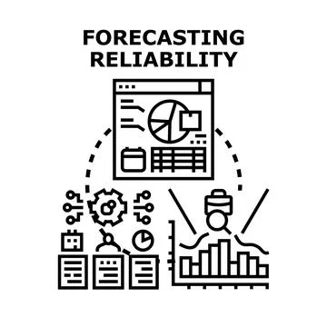 Forecasting reliability of business data analysis Stock Illustration