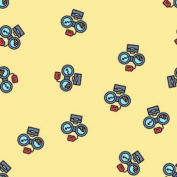 Forecasting technical sales engineer vector seamless pattern イラスト素材