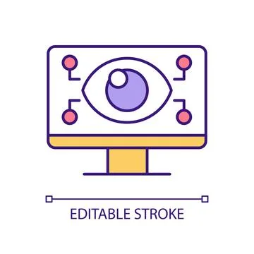 Forecasting technology RGB color icon Stock Illustration