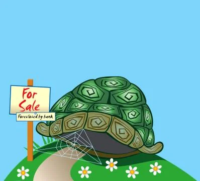 Foreclosed Turtle Home Illustrazione stock