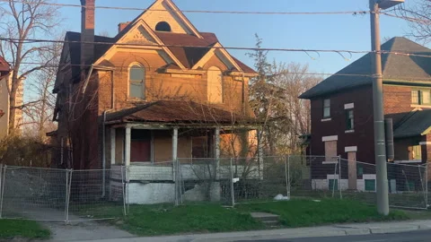 Foreclosure Abandoned Old House Empty Home Broken Architecture, Aged Real Estate Stock Footage 146806338