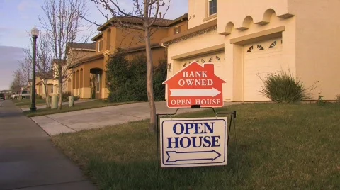 Foreclosure open house Stock Footage 574993