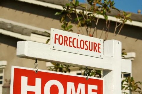 Foreclosure Real Estate Sign Stock Photos