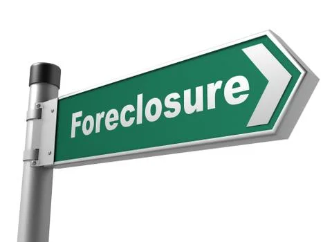 Foreclosure road sign Ilustração Stock