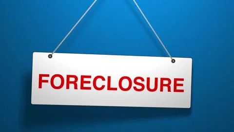 Foreclosure Sign Hanging 3D Animation Stock Footage 246261575