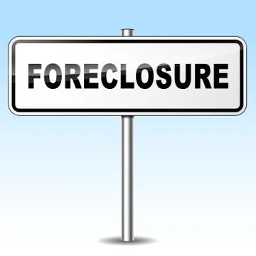 Foreclosure sign Illustrazione stock