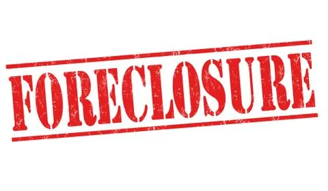 Foreclosure sign or stamp Stock Illustration