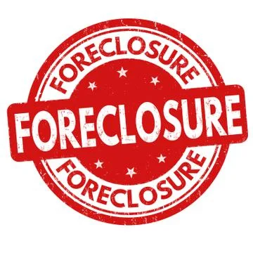 Foreclosure sign or stamp Stock Illustration