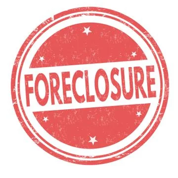 Foreclosure sign or stamp Stock Illustration