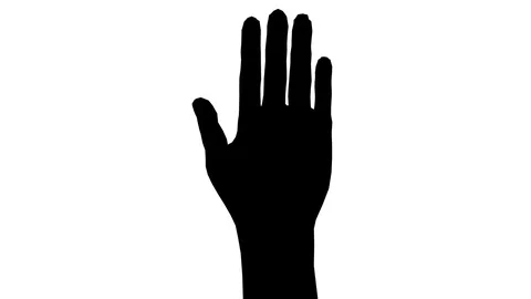 Forefinger up. Alpha channel. Alpha matte. 4K. Stock Footage 72985312