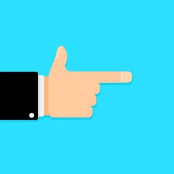 Forefinger direction banner Stock Illustration