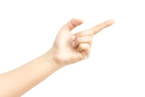 Forefinger hand metaphor with specific something Stock Photos
