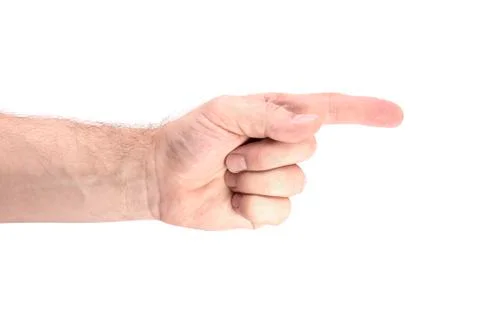 Forefinger of the left hand Fotos Stock