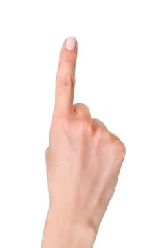Forefinger points Stock Photos