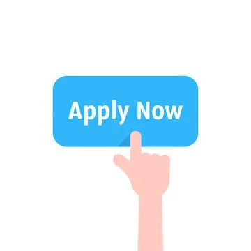 Forefinger press on apply now button Stock Illustration