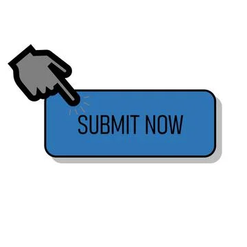 Forefinger press on blue Submit Now button. Stock Illustration
