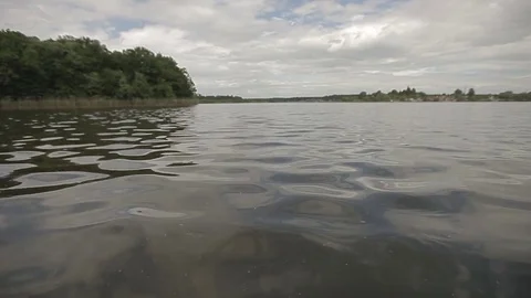 Foreground Focus Forest Lake Stock Footage 76463007