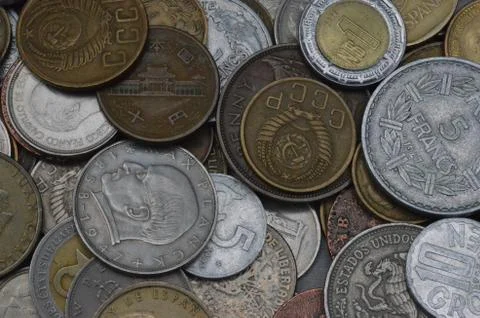 Foreign Coins 5 Stock Photos