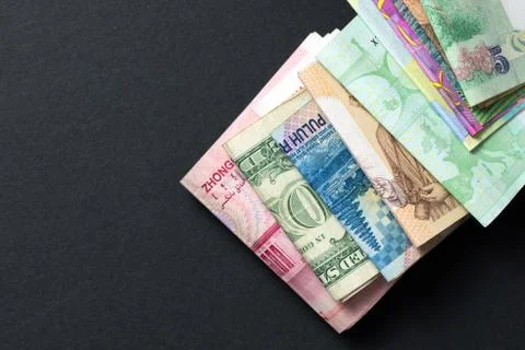 Foreign currency banknotes Foto stock