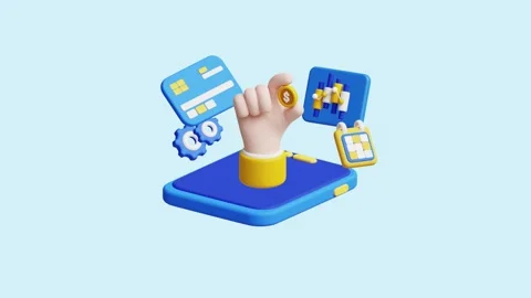 Foreign Currency Transaction 3D Animated Concept. Video stock 289454576