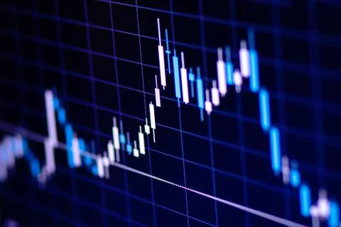 Foreign exchange price chart on display Stock Photos