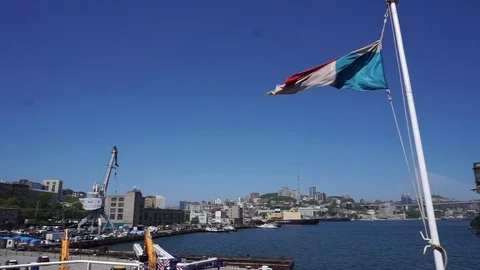 Foreign flag Vídeo Stock 78090638