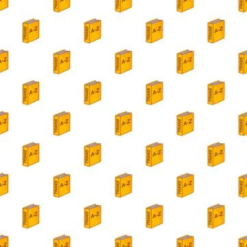 Foreign language dictionary pattern, cartoon style Stock Illustration