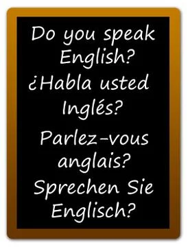 Foreign language Stock Illustration