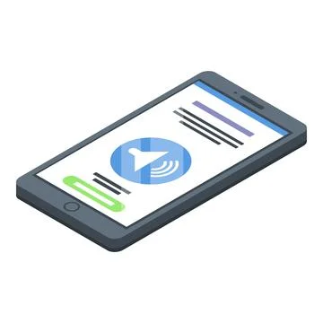 Foreign language smartphone study icon, isometric style Stockillustratie